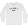 Ice Hockey Night Adult Cotton Long Sleeve T-shirt by Tribe Lacrosse