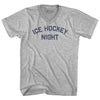 Ice Hockey Night Adult Cotton V-neck T-shirt by Tribe Lacrosse