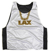 Lax Chain Lacrosse Pinnie in Black & White by Tribe Lacrosse