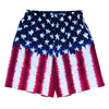 American Flag Tie Dye Sublimated Lacrosse Shorts in Red White & Blue by Tribe Lacrosse