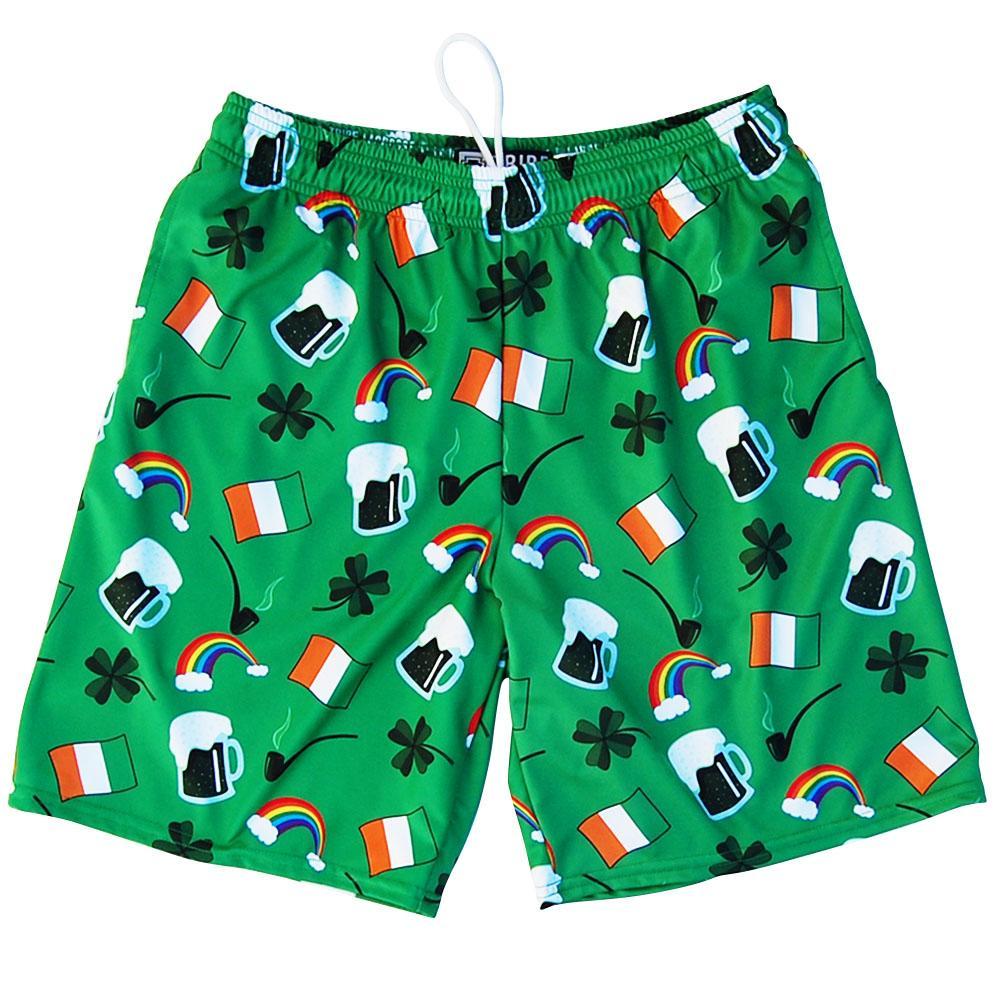 St. Patricks Day Irish Ireland Lacrosse Shorts in Green by Tribe Lacrosse