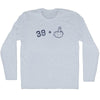 39 + Middle Finger Adult Tri-Blend Long Sleeve T-shirt by Tribe Lacrosse