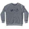 39 + Middle Finger Adult Tri-Blend Sweatshirt by Tribe Lacrosse