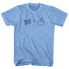 39 + Middle Finger Adult Tri-Blend T-shirt by Tribe Lacrosse