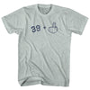 39 + Middle Finger Adult Tri-Blend T-shirt by Tribe Lacrosse