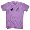 39 + Middle Finger Adult Tri-Blend T-shirt by Tribe Lacrosse