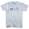 39 + Middle Finger Adult Tri-Blend T-shirt by Tribe Lacrosse