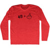 49 + Middle Finger Adult Tri-Blend Long Sleeve T-shirt by Tribe Lacrosse