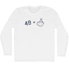 49 + Middle Finger Adult Cotton Long Sleeve T-shirt by Tribe Lacrosse