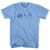 49 + Middle Finger Adult Tri-Blend T-shirt by Tribe Lacrosse