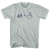 49 + Middle Finger Adult Tri-Blend T-shirt by Tribe Lacrosse