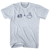 49 + Middle Finger Adult Tri-Blend T-shirt by Tribe Lacrosse