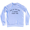60% Of The Time It Works Every Time Adult Tri-Blend Sweatshirt by Tribe Lacrosse