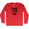 69 Math Equation Adult Tri-Blend Long Sleeve T-shirt by Tribe Lacrosse
