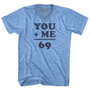 69 Math Equation Adult Tri-Blend V-neck T-shirt by Tribe Lacrosse