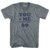 69 Math Equation Adult Tri-Blend V-neck T-shirt by Tribe Lacrosse