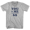 69 Math Equation Adult Cotton V-neck T-shirt by Tribe Lacrosse