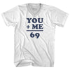 69 Math Equation Adult Tri-Blend V-neck T-shirt by Tribe Lacrosse