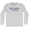 99% Muffin 1% Stud Adult Cotton Long Sleeve T-shirt by Tribe Lacrosse