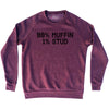 99% Muffin 1% Stud Adult Tri-Blend Sweatshirt by Tribe Lacrosse