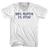 99% Muffin 1% Stud Adult Tri-Blend V-neck T-shirt by Tribe Lacrosse