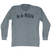 A-A-RON (Aaron Nickname) Adult Tri-Blend Long Sleeve T-shirt by Tribe Lacrosse