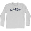 A-A-RON (Aaron Nickname) Adult Cotton Long Sleeve T-shirt by Tribe Lacrosse