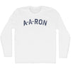 A-A-RON (Aaron Nickname) Adult Cotton Long Sleeve T-shirt by Tribe Lacrosse