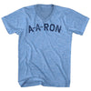 A-A-RON (Aaron Nickname) Adult Tri-Blend V-neck T-shirt by Tribe Lacrosse