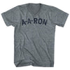 A-A-RON (Aaron Nickname) Tri-Blend V-neck Womens Junior Cut T-shirt by Tribe Lacrosse