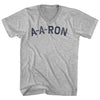 A-A-RON (Aaron Nickname) Adult Cotton V-neck T-shirt by Tribe Lacrosse