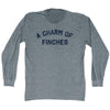 A Charm Of Finches Adult Tri-Blend Long Sleeve T-shirt by Tribe Lacrosse