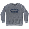 A Charm Of Finches Adult Tri-Blend Sweatshirt by Tribe Lacrosse