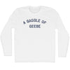 A Gaggle of Geese Adult Cotton Long Sleeve T-shirt by Tribe Lacrosse