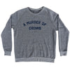 A Murder of Crows Adult Tri-Blend Sweatshirt by Tribe Lacrosse