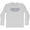 A Person's Worth Is Measured By The Worth Of What He Values.- Marcus Aurelius Quote Tees Adult Cotton Long Sleeve T-shirt by Tribe Lacrosse