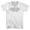 A Person's Worth Is Measured By The Worth Of What He Values.- Marcus Aurelius Quote Tees Adult Cotton V-neck T-shirt by Tribe Lacrosse