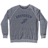 Aberdeen Running Track Winged Foot Adult Tri-Blend Sweatshirt by Tribe Lacrosse