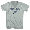 Aberdeen Running Track Winged Foot Adult Tri-Blend V-neck T-shirt by Tribe Lacrosse