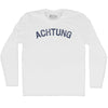 Achtung Adult Cotton Long Sleeve T-shirt by Tribe Lacrosse