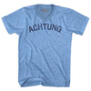 Achtung Adult Tri-Blend V-neck T-shirt by Tribe Lacrosse