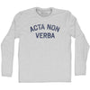 Acta Non Verba Adult Cotton Long Sleeve T-shirt by Tribe Lacrosse