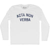 Acta Non Verba Adult Cotton Long Sleeve T-shirt by Tribe Lacrosse