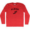 Albion Running Track Winged Foot-Adult Tri-Blend Long Sleeve T-shirt by Tribe Lacrosse