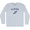 Albion Running Track Winged Foot-Adult Tri-Blend Long Sleeve T-shirt by Tribe Lacrosse