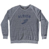 Albion Running Track Winged Foot-Adult Tri-Blend Sweatshirt by Tribe Lacrosse
