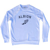 Albion Running Track Winged Foot-Adult Tri-Blend Sweatshirt by Tribe Lacrosse