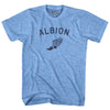 Albion Running Track Winged Foot-Adult Tri-Blend T-shirt by Tribe Lacrosse