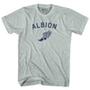 Albion Running Track Winged Foot-Adult Tri-Blend T-shirt by Tribe Lacrosse