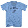 Albion Running Track Winged Foot-Adult Tri-Blend V-neck T-shirt by Tribe Lacrosse